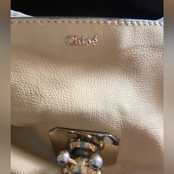 CHLOE Elsie Shoulder Bag in Leather with Gold Tone Turn Lock and Hardware - Picture 16 of 16